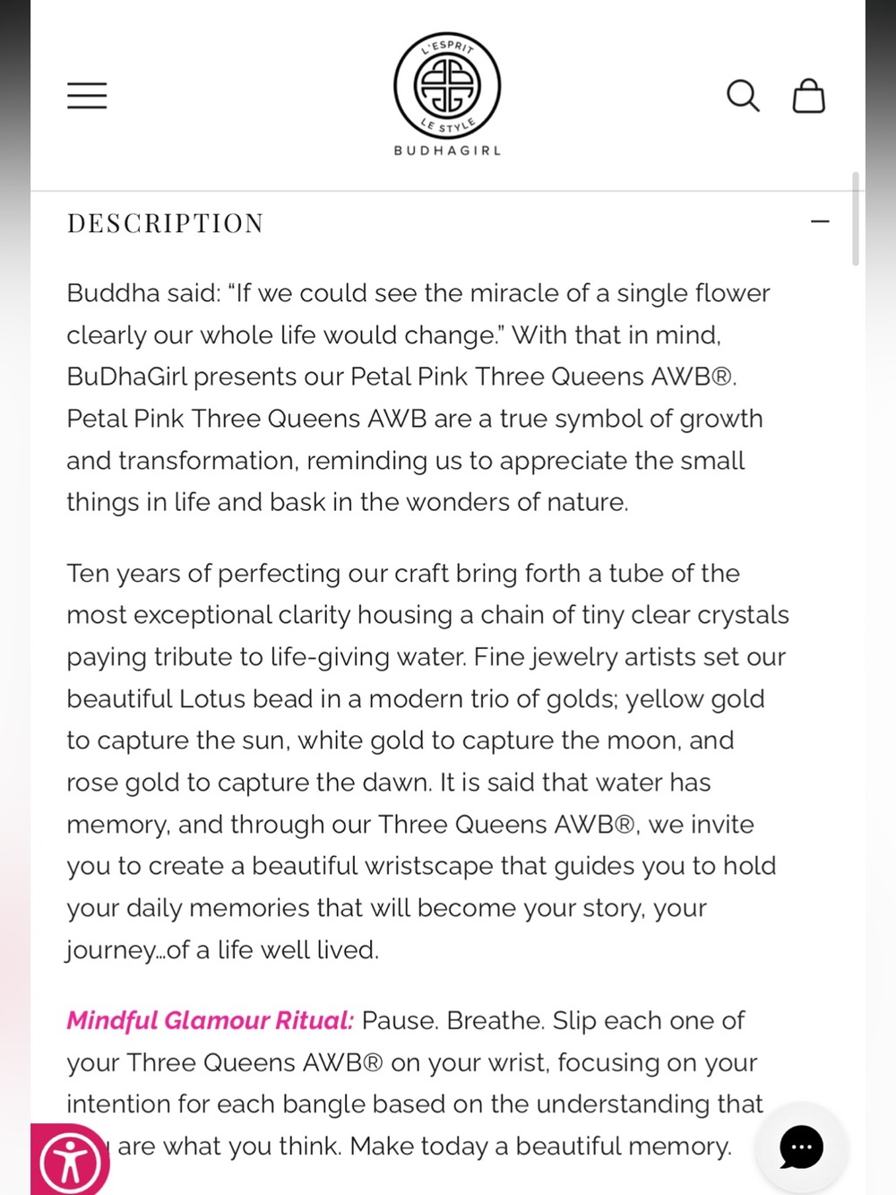 ✨New In Box BuDhaGirl Petal Pink Three Queens All Weather Bangles Set Small✨ - Picture 14 of 15